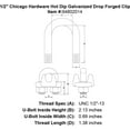 thumbnail image 4 of Chicago Hardware Hot Dip Galvanized Drop Forged Clips, 4 of 11