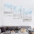 thumbnail image 4 of ONETECH Canvas Framed Wall Art Wind Farm in Winter Print Pictures Poster Paintings for Bedroom Office Living Room Large Size Artwork Modern Nature Wall Decor 12''x16''X3 Panels, 4 of 4