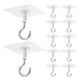 thumbnail image 1 of GOOHOCHY 12 ganchos adhesivos para techo sin taladro, autoadhesivos, para colgar macetas y globos, extraíbles., 1 of 7