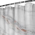 thumbnail image 3 of White Rose Gold Marble Shower Curtain 84"x72" ,Bathroom Decorative Shower Curtains Set with 12 Hooks,Modern Waterproof Washable Shower Curtain, 3 of 6