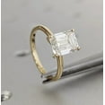 thumbnail image 6 of Jewelerix Emerald Cut Moissanite Engagement Ring for Women Vermeil 14K Yellow Gold Ring 4 Prong Solitaire Promise Ring Classic Minimalist Bridal Ring, 6 of 7