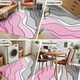 thumbnail image 6 of 4x6 Washable Area Rug, Abstract Beach Non-Slip Rectangle Rug for Living Room Office, Aesthetic Grey to Pink Gradient Indoor Accent Floor Mat for Home Decor, 6 of 9