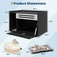 thumbnail image 4 of Studyset Cat Litter Box Enclosure Furniture Hidden Litter Box Cabinet Indoor Cat Washroom Pet House Dog Proof Hideaway Kitty Flip-down Opening Litter Box Enclosure Large Indoor Cat House, 4 of 8