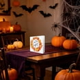 thumbnail image 2 of SLYNSHome Fall Harvest Wooden Box Sign,Pumpkin Maple Leaf Bat Printed Tabletop Block Ornament For Mantel Shelf Coffee Table Indoor Thanksgiving Halloween Seasonal Decor, 2 of 6