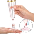 thumbnail image 4 of Plastic Champagne Flutes 40 Pack Pink Champagne Glasses Clear Plastic Mimosa Glasses Disposable Acrylic Wedding Toasting Glasses for Party Bar accessories Cocktail Cups Bulk - Style 3, 4 of 5