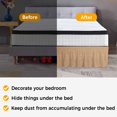 thumbnail image 4 of Tan Linen Bed Skirt Queen Size 16 Inch Drop, Rustic Boho Natural Sand Fiber Adjustable Elastic Dust Ruffles Bedskirt for Queen Bed Wrap Around Pleated Mattress Frame Cover, 4 of 9