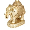 thumbnail image 5 of DecMode 2 Candle Gold Polystone Elephant Candle Holder, Set of 2, 5 of 9