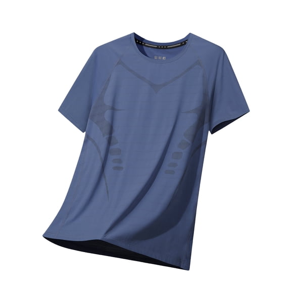 JIAYUE Men's Performance T Shirt Athletic Workout Crew Neck Solid Color Short Sleeve Shirts Loose Fit Casual Tops For Outdoor And Daily Wear