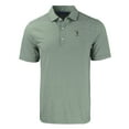thumbnail image 2 of Men's Cutter & Buck Green South Florida Bulls Forge Eco Double Stripe Stretch Recycled Polo, 2 of 3