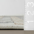 thumbnail image 2 of nuLOOM Virelle Modern Checkered Area Rug, 2' 8" x 8', Runner, Virelle Beige, 2 of 7