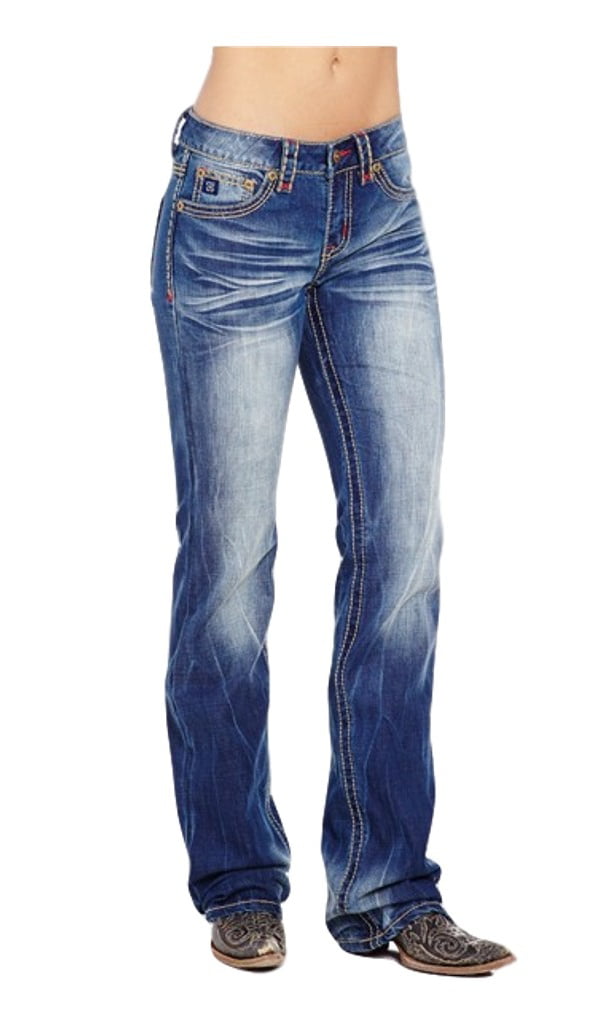 Cowgirl Up Jeans Womens Thunderbird Midrise Boot Cut CGJ50701 - Walmart.com