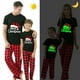 thumbnail image 2 of Pijama familiar a juego de Navidad, Conjunto de pijama rojo luminoso con sombrero de Navidad brillante, 2 of 3