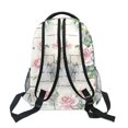 thumbnail image 6 of School Backpack Lightweight Multipocket College High Middle Student Bag 15L Pink Roses Climbing on Wall, 6 of 9