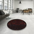 thumbnail image 4 of Ahgly Company Machine Washable Indoor Square Traditional Midnight Gray Area Rugs, 7' Square, 4 of 7