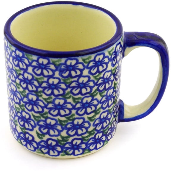 Polish Pottery 11 oz Mug (Fields Of Glory Theme) Hand Painted in Boleslawiec, Poland Certificate of Authenticity