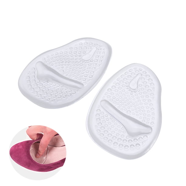 WORGEOUS Almohadilla de masaje de gel para pies Plantillas para el antepié Cojín para aliviar el dolor para tacones altos (transparente)