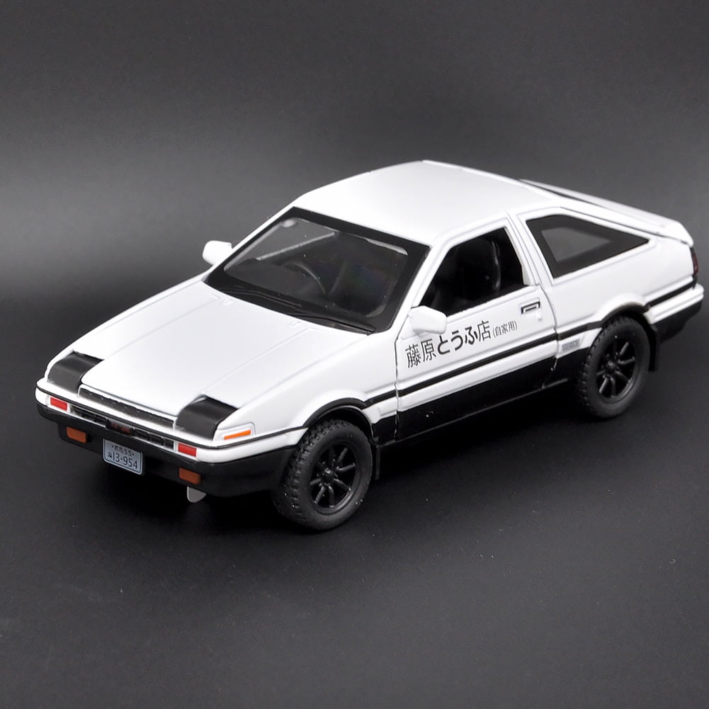 The 1:32 scale is suitable for Toyota AE86 alloy die-cast car models, equipped with openable doors, lights, sound and spring-back function. Boys' toy cars, children's birthday gift toy cars.