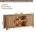 thumbnail image 3 of Joaxswe Farmhouse Barn Door TV Stand for up to 65" TVs & 2 Door Storage, Entertainment Center Console Table with Adjustable Shevles for Living Room, 3 of 10