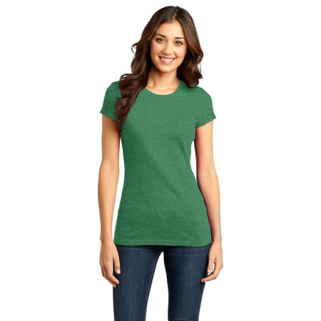 District DT6001 Juniors T-Shirt - Heathered Kelly Green - X-Small