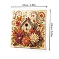 thumbnail image 2 of DIY Autumn Pearl Painting Kit, 8"x8" Fall Diamond Art Pumpkins Bead Crafts Home Decor for Adults, 3D Sparkling Sunflowers Animals Artwork with Frame Seasonal Wall Art Beginner DIY Party, 2 of 6