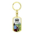 thumbnail image 4 of Dad Hero Stainless Steel or 18k Gold Premium Swivel Dog Tag Keychain, 4 of 10