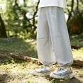 thumbnail image 2 of UJNDER Boy's Lightweight Ice Silk Long Athletic Trousers with Comfortable Fit and Easy Mobility Boys Sweatpants,Grey,15-16 Years, 2 of 4