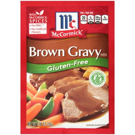 (4 pack) McCormick Gluten Free Brown Gravy Mix, 0.88 (Best Store Bought Brown Gravy)