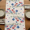thumbnail image 5 of Table Runners 70 Inches Long Dress Scarves, Independence Day Farmhouse Coffee/Dining/Kitchen Table Decor, Holiday Table Runner, Farmhouse American Flag Truck Star Burlap 13x70 Inch, 5 of 9