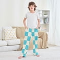 thumbnail image 6 of Blue White Checked Pattern Pajama Pants Soft Lightweight Lounge Pants Bottoms Sleep Pants Warm Comfy, 6 of 9