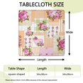 thumbnail image 2 of Pioneer Flower Floral Print Pattern Square Fitted Tablecloth with Elastic Edge,Square Table Cover,Washable Elastic Table Cover for Home Kitchen Party Decor 34"x34", 2 of 6