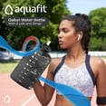 thumbnail image 3 of Botella de agua AQUAFIT de 3,8 L con marcador de tiempo sin BPA y pajita, 3 of 8