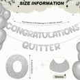 thumbnail image 2 of Pre Strung Congratulations Quitter Glitter Banner Funny Retirement Banner Graduation Party Decorations Going Away Supplies Garland for Men Women Gifts, No DIY(Silver 2 pairs), 2 of 14