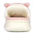 thumbnail image 4 of House Slippers for Women Open Toe Platform Slides Cute Animal Design Cotton House Shoes, 4 of 6