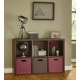 thumbnail image 3 of ClosetMaid 6109 Decorative 6-Cube Storage Organizer, Dark Chestnut, 3 of 5