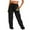 Black, variant on iTNHFP Winter Pants for Women Women Printed Casual Pants Sports Closed Waist Lace Up Elastic Waist Small Foot Pants Sweatpants with Two Pockets