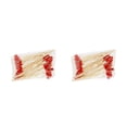 thumbnail image 2 of Wosthever 100 Uds. Brochetas desechables fruta bambú cóctel pastel postre ensalada palillos comida Buffet fiesta boda decoración Type3 NO3, 2 of 6
