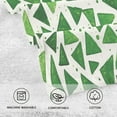thumbnail image 5 of Yayeee 2 Pack Hand Towels for Bathroom 100% Cotton 16" x 28" Soft Absorbent Kitchen Towel, Green Dot Triangles Pattern, 5 of 7