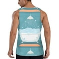 thumbnail image 3 of Fotbe Bathtub with Soap Bubbles Pattern Men's Quick Dry Workout Tank Top Gym Muscle Tee Fitness Bodybuilding Sleeveless T Shirt Breathable Workout Shirt-4X-Large, 3 of 9