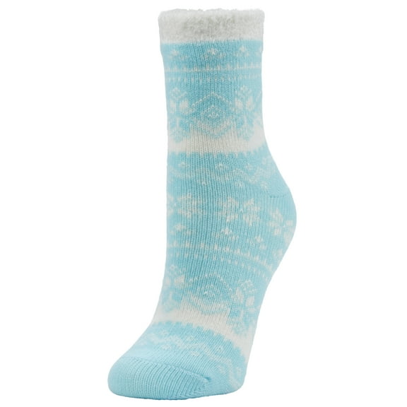 Airplus Double Layer Aloe Frozen Fair Isle  Crew Socks, Women's 5-10, 1 pair