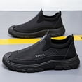 thumbnail image 5 of Rokment Walking Driving Hiking Shoes for Men 2026 Spring Fall Comfortable Non Slip Work Slip on Barefoot Loafers Fashion Sneakers with Protective Toe Black Size 7.5, 5 of 6