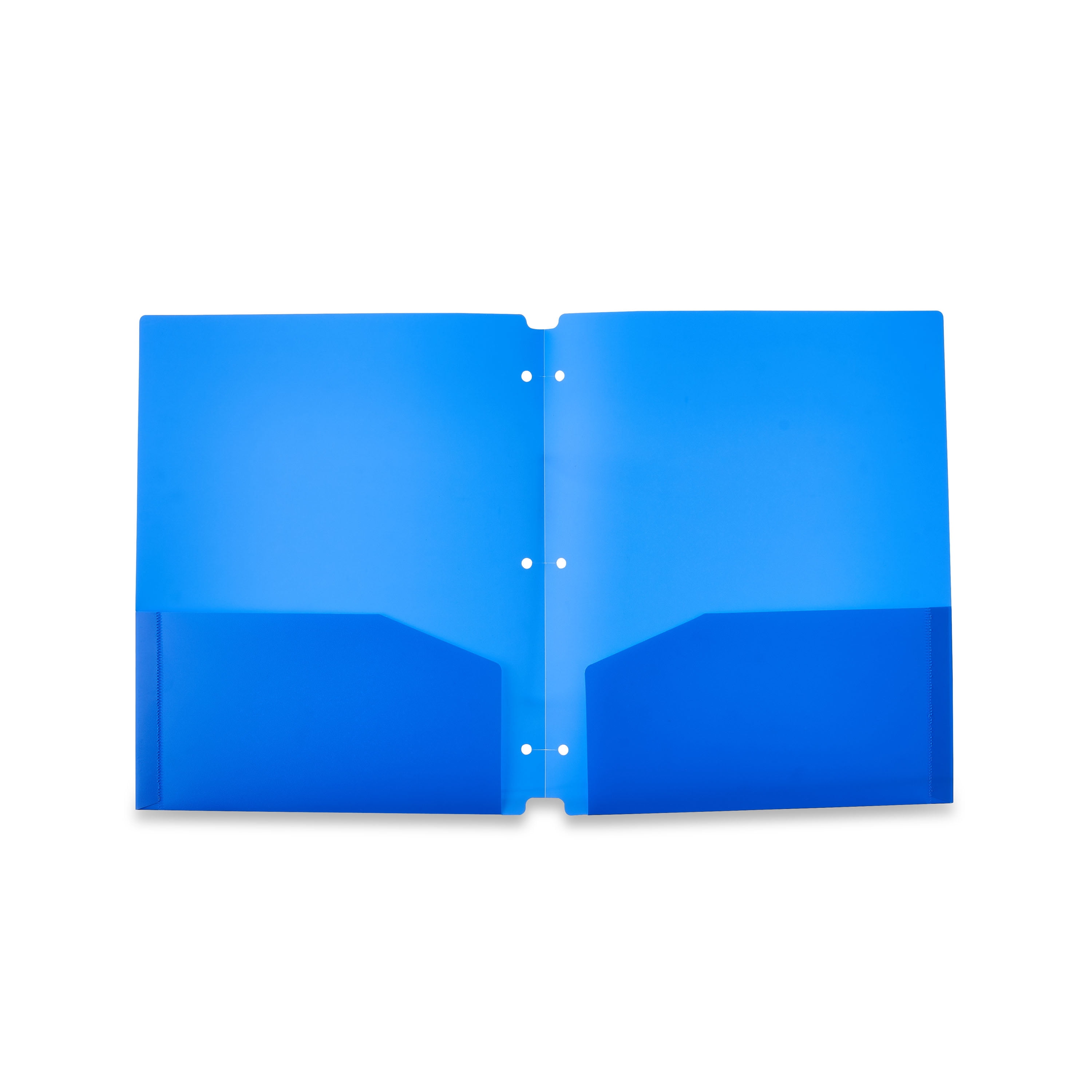 Pen+Gear 2-Pocket Poly Folders, Blue, 9.4" x 11.4", 50 Pack