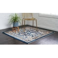 thumbnail image 4 of Unique Loom Dorchester Collection Area Rug - Alcott (4' 5" Square Navy Blue/Beige), 4 of 9