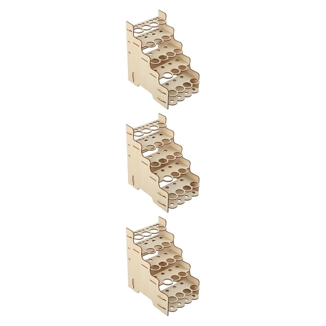 Yuarrent Modelo de organizador de almacenamiento de pintura, estante de escritorio de madera, estantes de sujeción de contenedores de herramientas de Type1 NO1 Yuarrent CBP204862