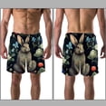 thumbnail image 3 of luoweisi Men's Beach Shorts Quick Dry Swim Trunks with Mesh Lining Rabbit L, 3 of 5