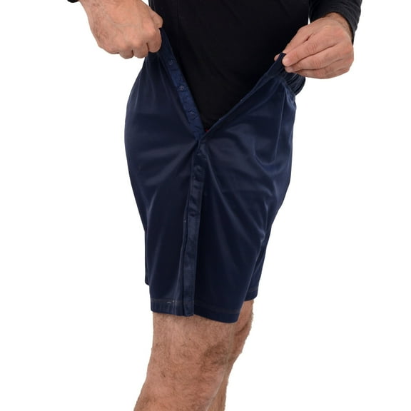 Post Medical Surgery Specialize Tearaway recovery shorts Pant for men & women Color: Navy/Men, Size: Medium