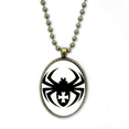 thumbnail image 1 of Collier Illustration Araignée Noire Motif Insecte Chaîne Vintage Pendentif Perle Collection de Bijoux, 1 of 3
