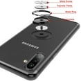 thumbnail image 3 of Case for Samsung Galaxy Note 10 Case 6.3" Clear Back Soft TPU Silicone Gel Bumper Thin Transparent Scratch Resistant Finger Ring Grip Kickstand Protective Phone Case - Black, 3 of 13