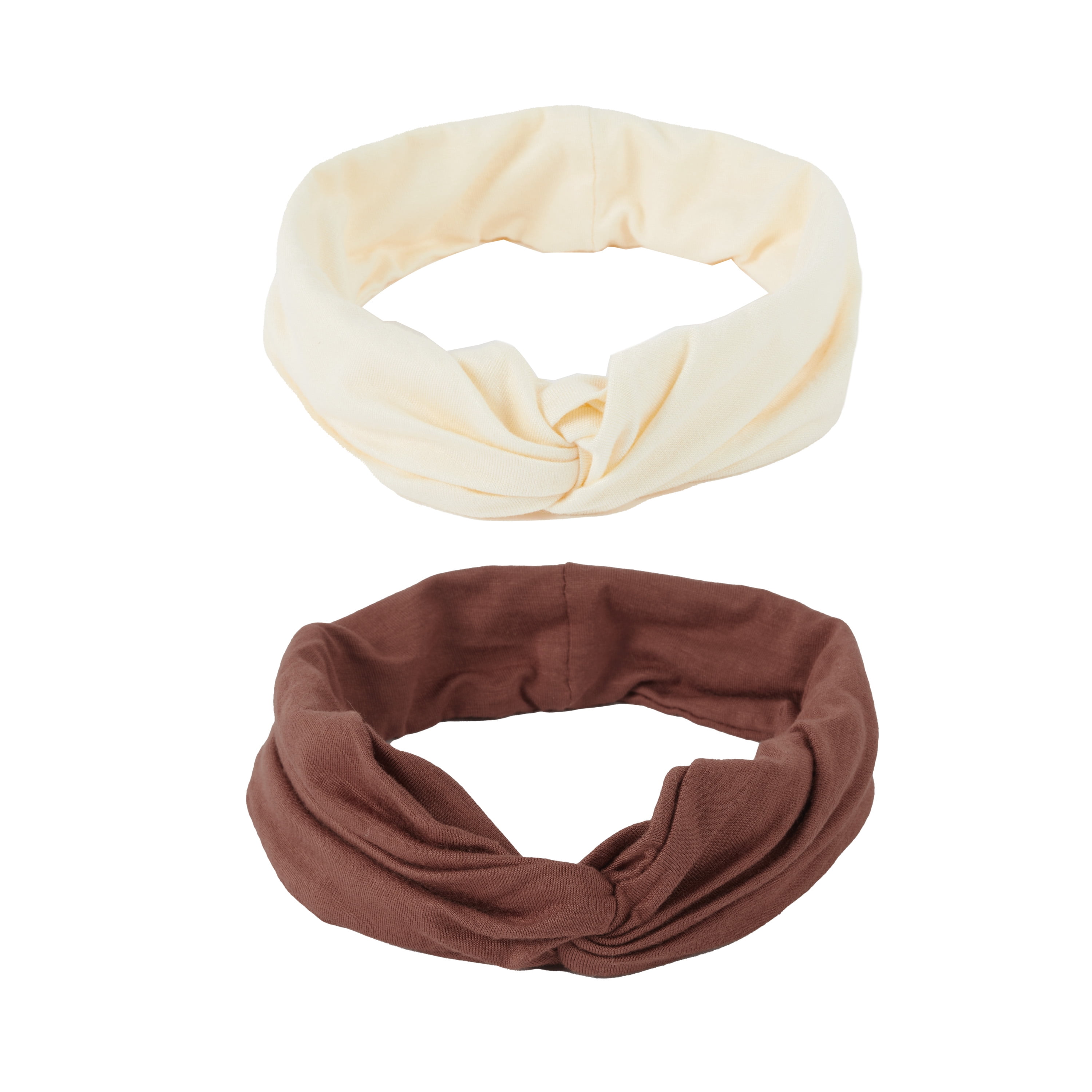 Hairitage Athletic Twist Headband – Ivory and Red Bronze, 2PC
