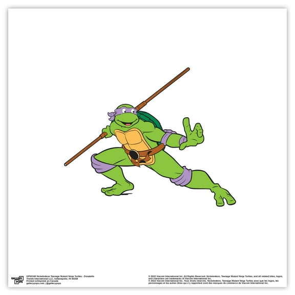 Gallery Pops Nickelodeon Teenage Mutant Ninja Turtles - Donatello Wall Art, Unframed Version, 12" x 12"