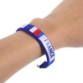 thumbnail image 2 of WHAMVOX Decorative Blue Webbing Wristband for Soccer Match Fans with Flag Pattern, 2 of 8